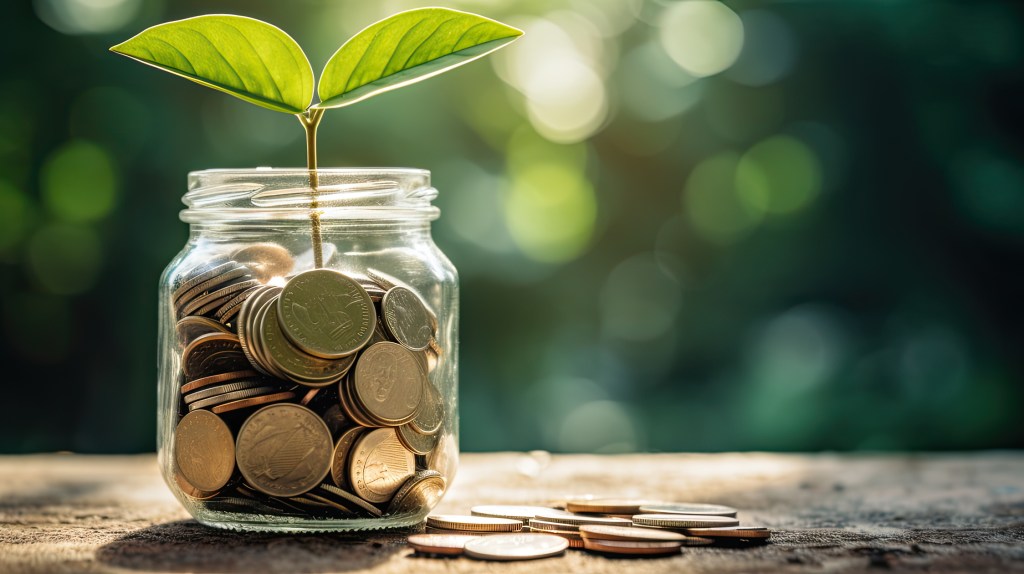 A sustainability report highlighting the positive environmental and social impacts of pension fund investments, symbolizing the importance of sustainability