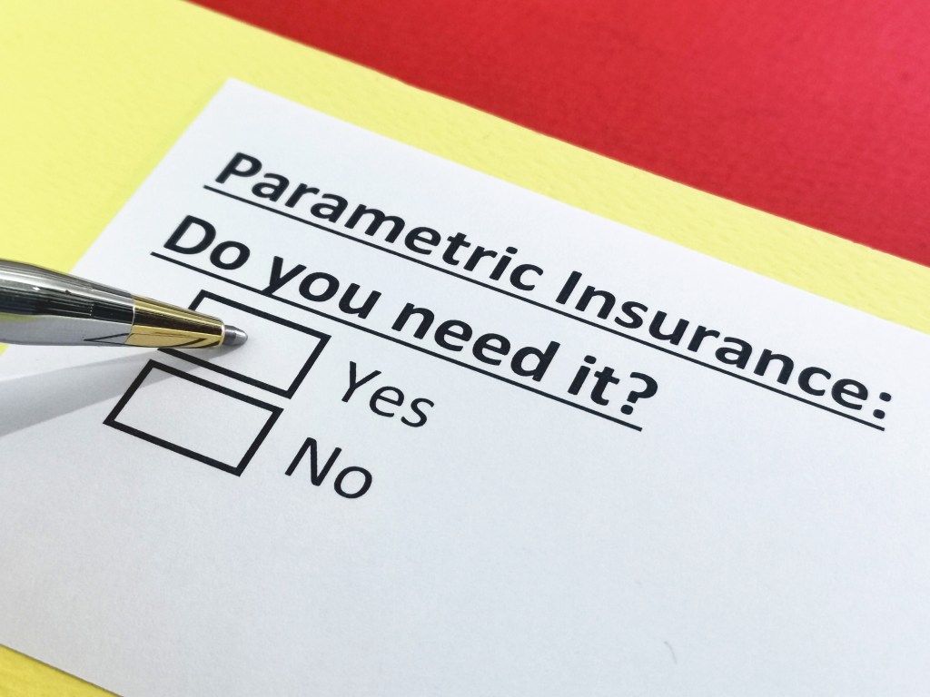 One person is answering question about parametric insurance.