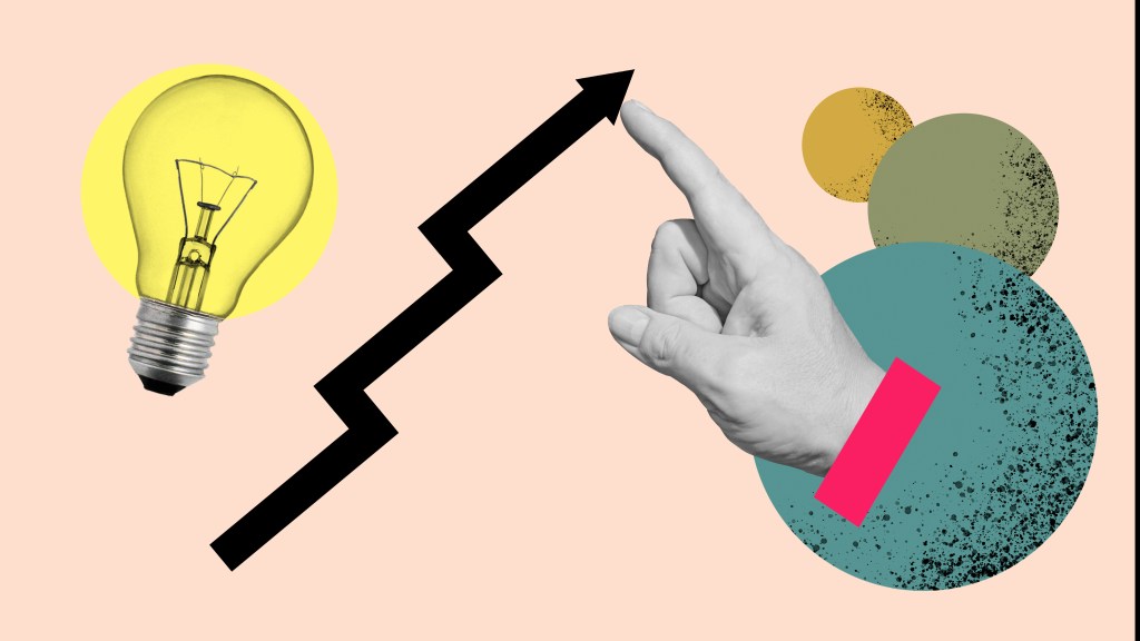 Development and growth concept. Businessman plan growth and increase of positive indicators in his business. Skill development.